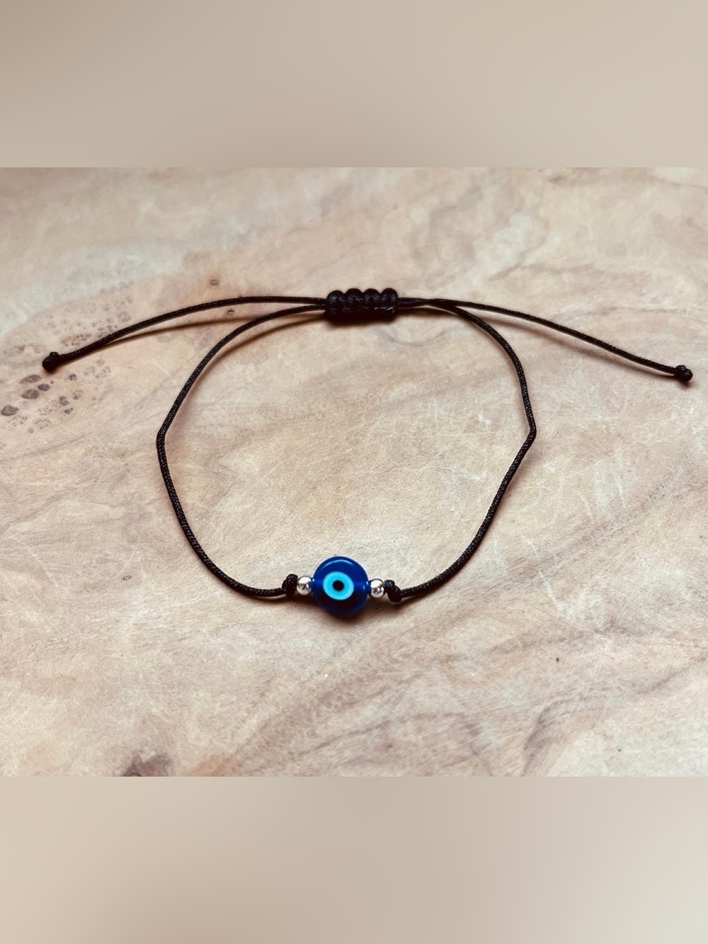 Third Eye of Protection Bead Adjustable Cord Bracelet - Minimalist jewelry